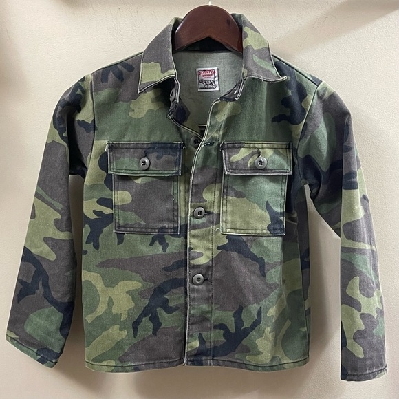 Pointer Brand Other - Vintage Pointer Brand Boys Green Camo Long Sleeve Jacket